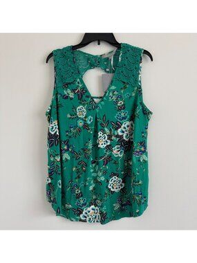 Daniel Rainn Women Sleeveless With Lace Back Design Top Blouse Size 1X